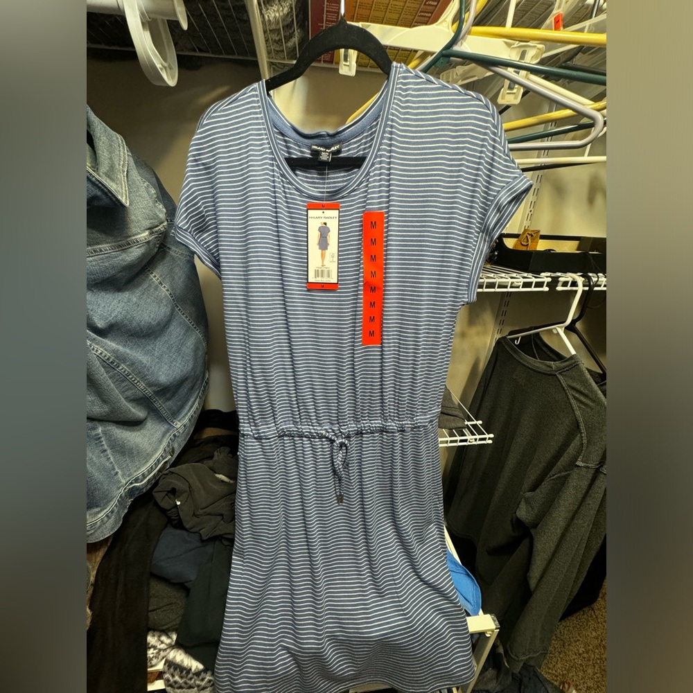 Short sleeve striped dress
